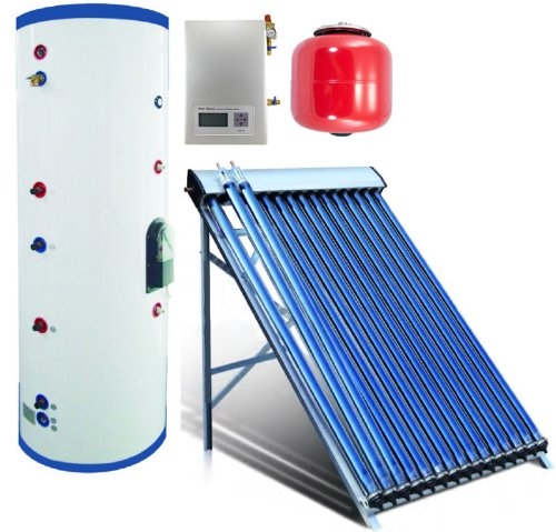 300 Liter Duda Solar Water Heater Active Split System Dual Coil Tank Evacuated Vacuum Tubes