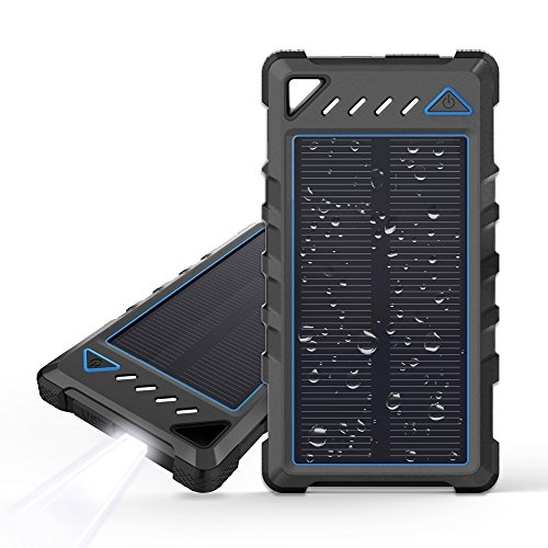 Beartwo Portable Solar Charger 10000mAh with Dual USB Ports