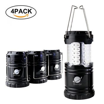 Biange Portable Outdoor LED Camping Lantern 4 Pack