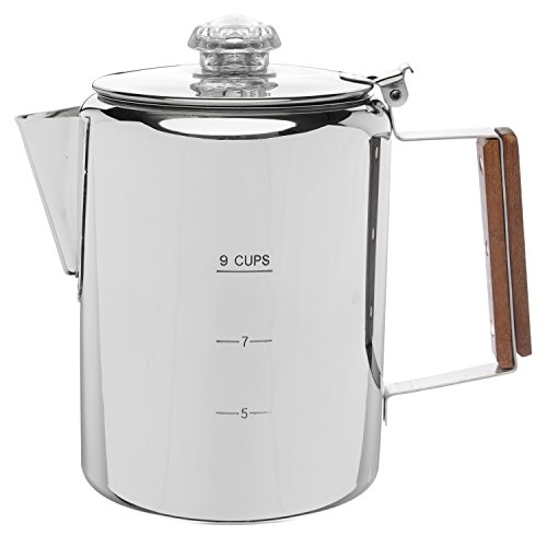 Coletti Bozeman Percolator Coffee Pot – 9 CUP Stainless Steel