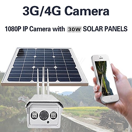 HITSAN 1080p solar power 30w bullet ip camera wireless