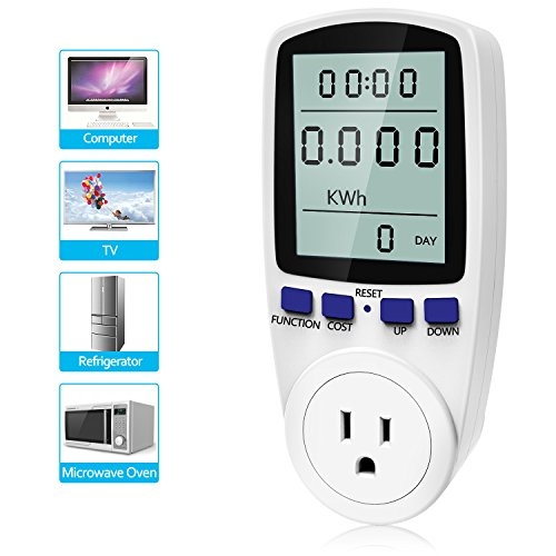 Kuman 15A/1800W Plug Power Meter Energy Electricity Usage Monitor