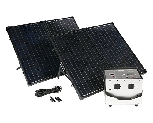 Portable Solar Generator with (2) Foldable 130 Watt Solar Panels