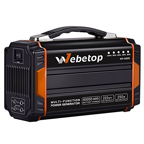 Webetop 250W Portable Generators Power Inverter Battery