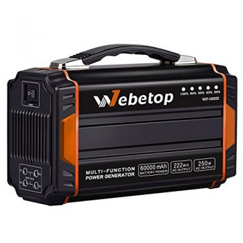 Webetop 250W Portable Generators Power Inverter Battery