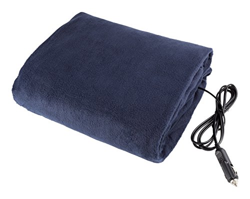 Electric Car Blanket- Heated 12 Volt Fleece Travel Throw for Car and RV