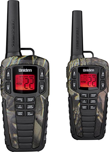 Uniden SX377-2CKHSM 37 Mile MicroUSB FRS/GMRS Two-Way Radios with Charging Kit, 2-Pack, Camo