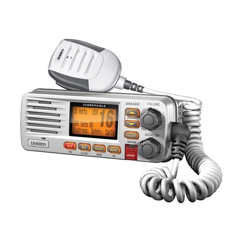 Uniden UM380 Fixed Mount Class D VHF Marine Radio – White